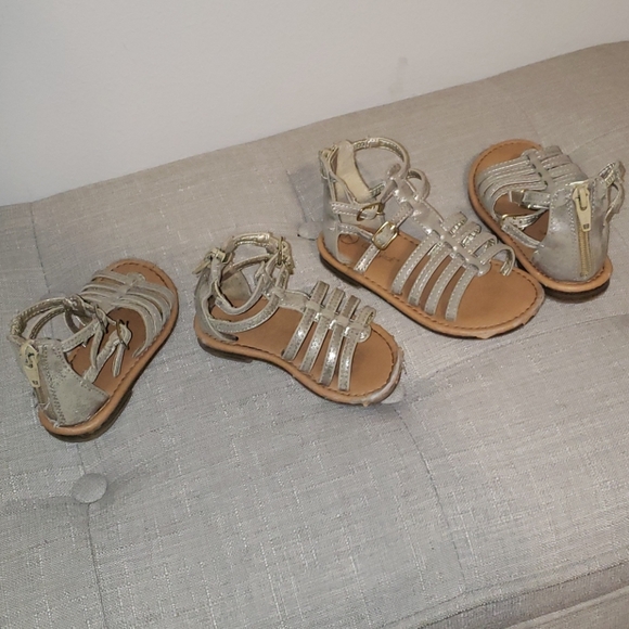 Cat & Jack Metallic Gladiator Sandals-Tdlr Szs 5&7 - Picture 2 of 4